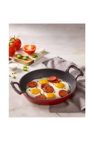 Lava Döküm Kırmızı Tava Sahan 20cm - Resim 2