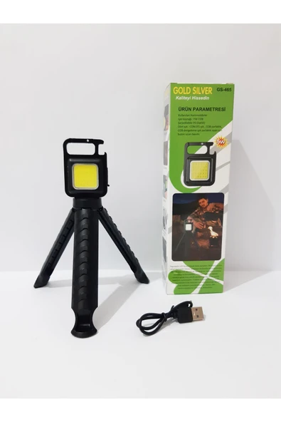 renkli çiçekler USB Mıknatıslı Tripotlu Anahtarlık ve Çalışma Feneri Kamp Feneri Çok Amaçlı Fener - Resim 8