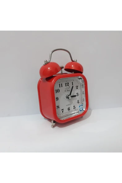 renkli çiçekler Saat Masa Saati Kare Mini Çalar Saat - Resim 5