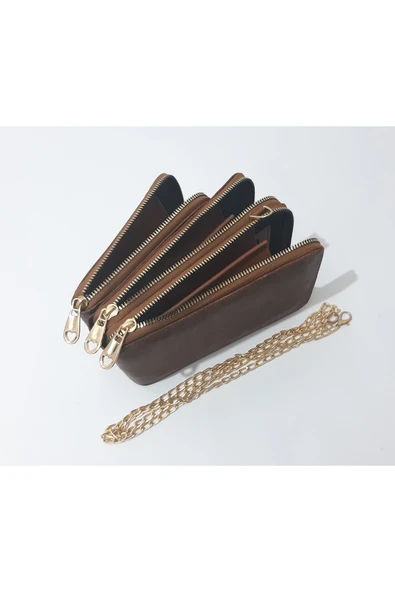 renkli çiçekler Kadın Cüzdan 3 Bölmeli Telefon Çanta Cüzdan Kadın Cüzdanı 20x12x5 Cm - Resim 4