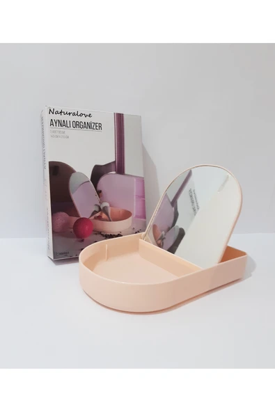 renkli çiçekler 3 Bölmeli Aynalı Organizer - Resim 4