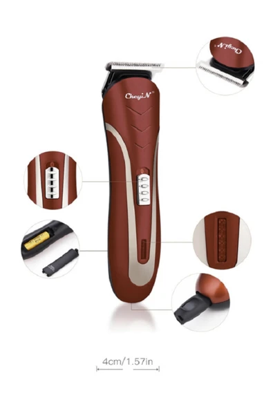 renkli çiçekler Profesyonel Saç Kesme Makinesi Şarj Edilebilir Saç Düzeltici Set - Resim 4