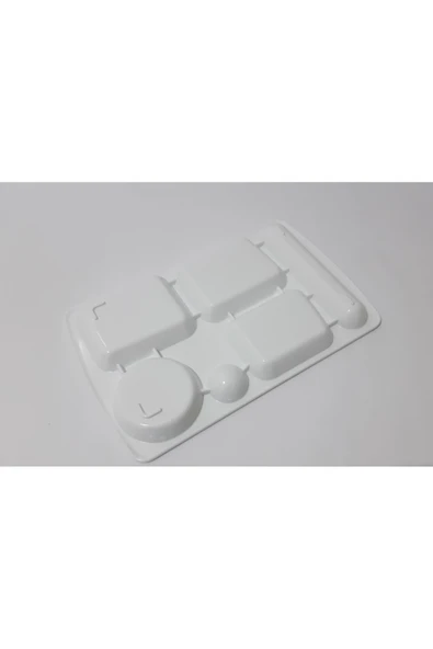 renkli çiçekler Çocuk İçin Desenli Melamin Tabildot Tabak Kahvaltı ve Yemek Tabağı Çocuklar için Yemek Tepsisi - Resim 4