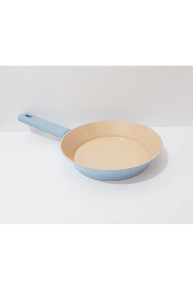 renkli çiçekler 22 CM Tava İndüksiyon Tabanlı Yapışmaz Tava Kızartma Tavası Derin Pişirme Tava | - Resim 3