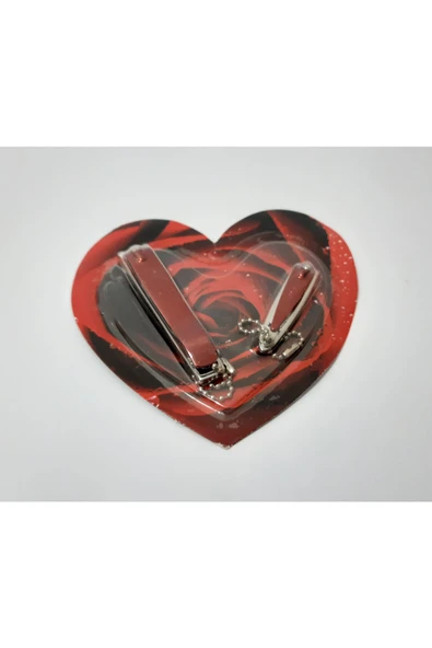 renkli çiçekler Tırnak Makası 2 Li Kırmızı Renk Büyük Ve Küçük Boy Tırnak Makası - Resim 2