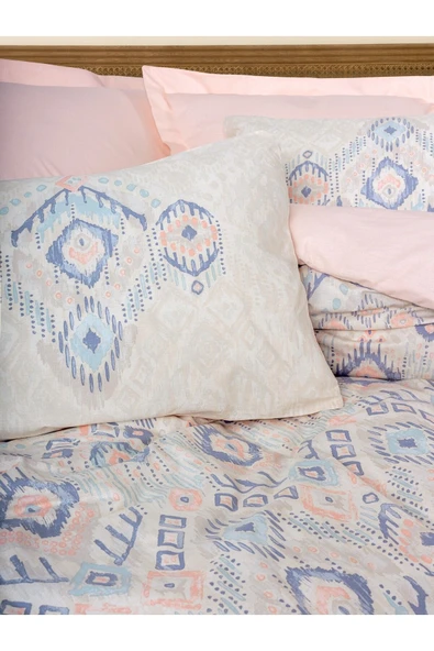 Cotton Box Ethnic Tek Kişilik Nevresim Takımı Mosola Somon - 2