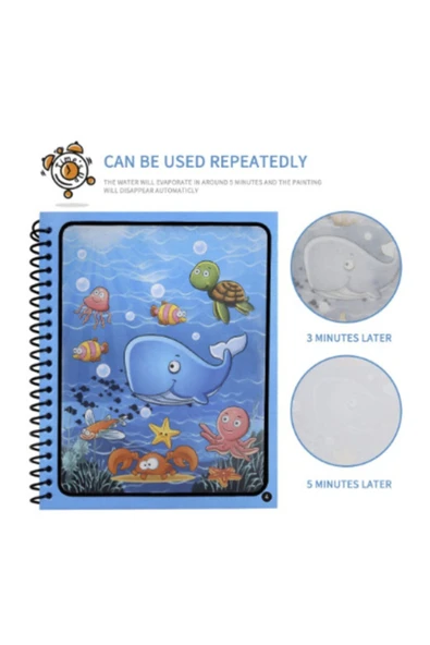 renkli çiçekler Sihirli Boyama Kitabı Sihirli Kalem Boyama Çizim Çocuk Oyuncakları - 4