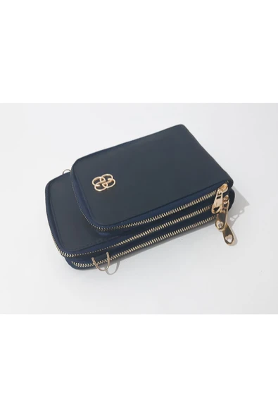 renkli çiçekler Kadın Cüzdan 3 Bölmeli Telefon Çanta Cüzdan Kadın Cüzdanı 20x12x5 Cm - Resim 5