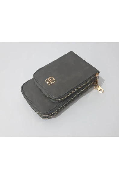 renkli çiçekler Kadın Cüzdan 3 Bölmeli Telefon Çanta Cüzdan Kadın Cüzdanı 20x12x5 Cm - Resim 3