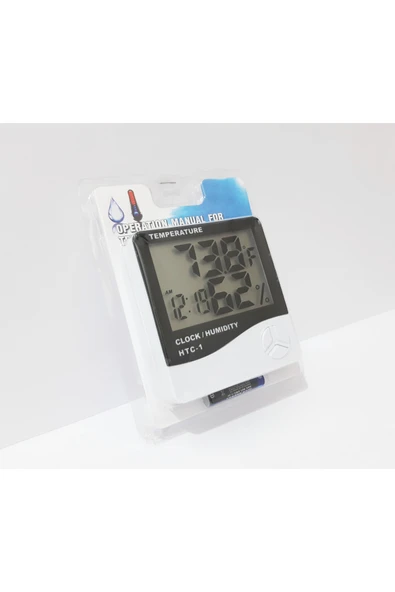 renkli çiçekler Dijital Saat Termometre Sıcaklık Nem Göstergeli Dijital Masa Saati - Resim 2
