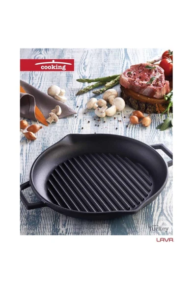 Lava Demir Döküm Tava Metal Kulplu 30 Cm.ızgara Mangal Tadında-fabrika Garantili - Resim 5