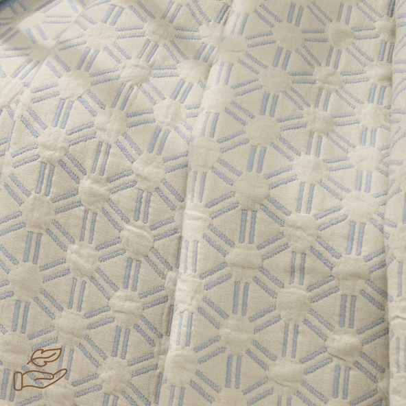 LaFiny- Honeycomb Bebek Battaniye %70 Bambu %30 Micro Kumaş 110CM x 150CM Mavi - 4