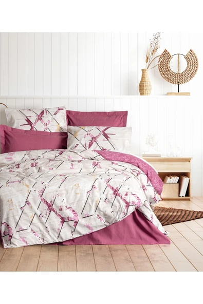 Cotton Box Tek Kişilik Nevresim Takımı Renata Mürdüm