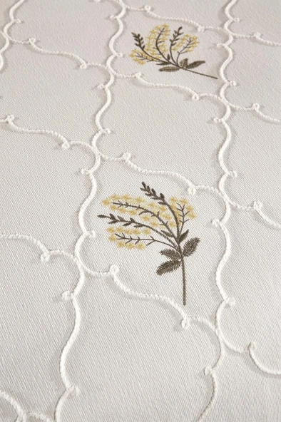 Bukata Nakışlı Şönil 3 Parça Çift Kişilik Yatak Örtüsü - Resim 3