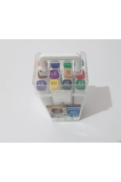 renkli çiçekler 12 Li Marker Kalem 12 Renk Boyama Kalemi - Resim 4