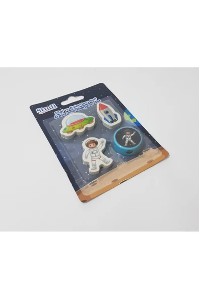 renkli çiçekler Silgi Kalemtraş Seti - Resim 2