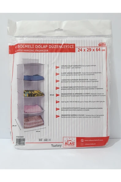 renkli çiçekler 4 Bölmeli Dolap Düzenleyici Dolap Organizer ürün görseli 1