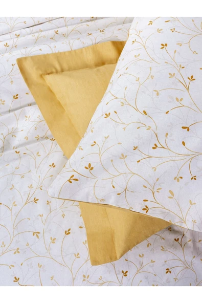 Cotton Box Petite Çift Kişilik Lastikli Çarşaflı Nevresim Takımı Tiny Hardal - 2