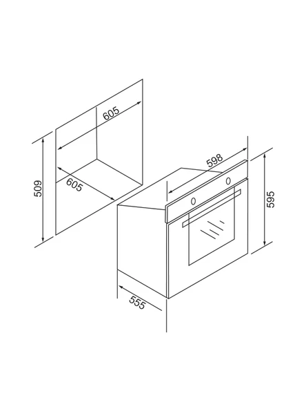 EXEP EF-200 INOX STATİK ANKASTRE FIRIN - 2