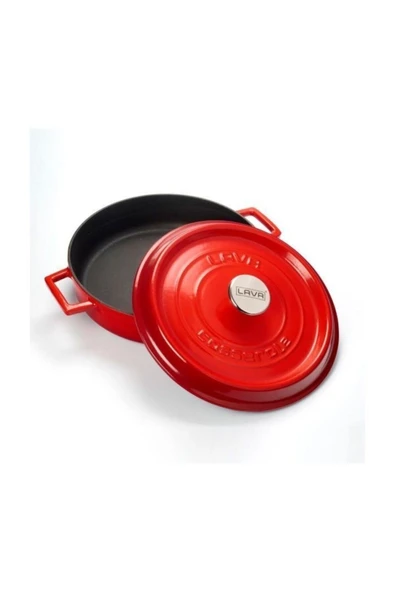 Lava Trendy Döküm 28cm Kırmızı Yayvan Tencere Lv Y St3 28 Yk3 - 3