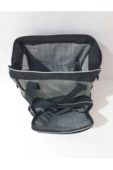 renkli çiçekler Sırt Çanta 40x25 CM Siyah Gri Renk Erkek Sırt Çantası - Resim 7