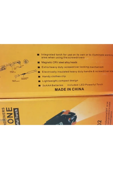 renkli çiçekler Işıklı Tornavida 8 Li Tornavida Seti - Resim 6