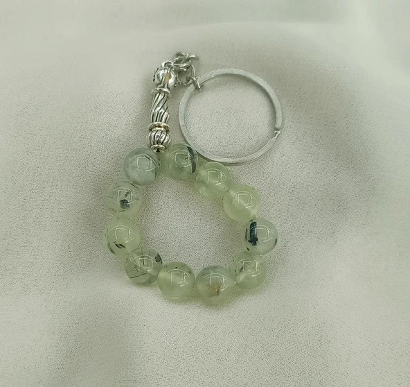 Tesbih Anahtarlık 11 li 10 mm Doğal Taş Prinayt Mini Tesbih - 4