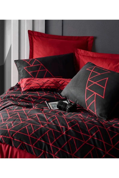 Cotton Box Dark Çift Kişilik Nevresim Takımı Shadow Bordo - 2