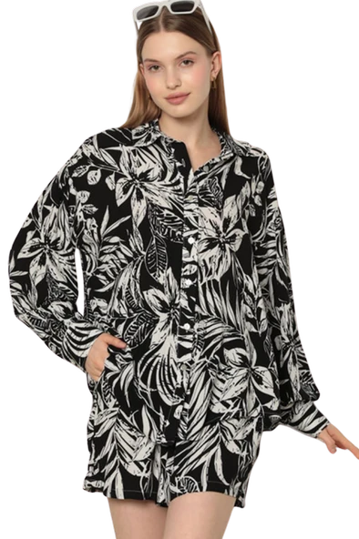 Alt Üst Şortlu Takım - Desenli