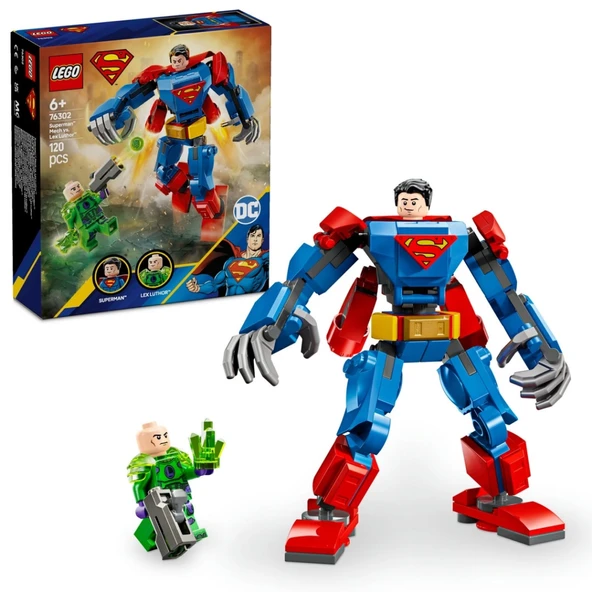 DC Superman Robotu, Lex Luthor’a Karşı Süper Kahraman Oyuncak Figürü 76302 ürün görseli