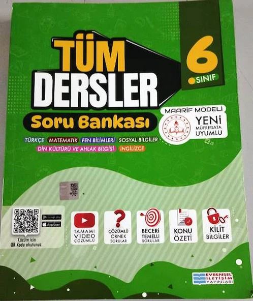 6. Sınıf Tüm Dersler Soru Bankası Maarif Modeli ürün görseli