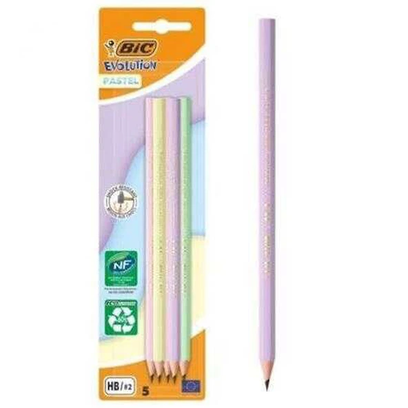 Bic Evolution Pastel Kurşun Kalem 5Li Blister ürün görseli