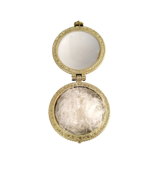 Porselen işlemeli likalı hokka, şık kaliteli zarif hokka, mürekkep kutusu, yuvarlak mavi - Resim 2