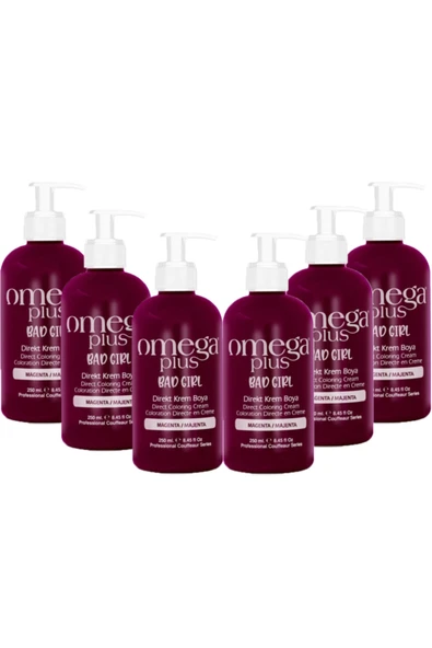 Omega Plus 6 Adet Al 5 Öde Bad Girl Magenta 6lı Saç Boyası Seti 6x250ml ürün görseli 1
