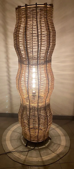 Doğal El Yapımı Lambader Bohem,Ahşap,Modern,Rustik - Resim 4