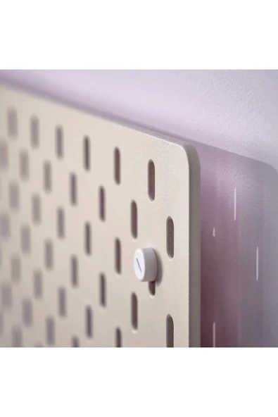 Skadis Çift Taraflı Çok Amaçlı Pano, Bej ve Pembe, 56x56 cm - Resim 2