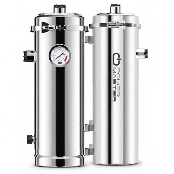 Powermaster PM-28653 Ana Hat Su Arıtma Sistemi 5.000 Litre Saat Paslanmaz Çelik Gövdeli Yıkanabilir UF-PVDF Filtreli