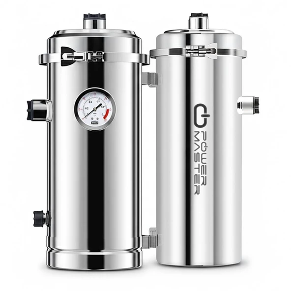 Powermaster PM-28652 Ana Hat Su Arıtma Sistemi 3.000 Litre Saat Paslanmaz Çelik Gövdeli Yıkanabilir UF-PVDF Filtreli