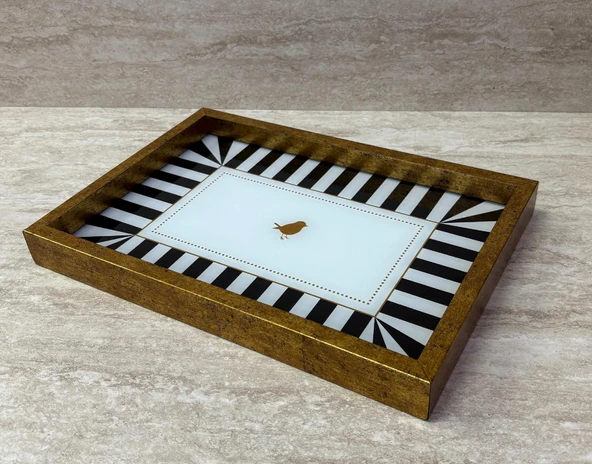 Dekoratif Dijital Cam Baskılı Sunum Tepsisi – 32 x 22 cm ürün görseli