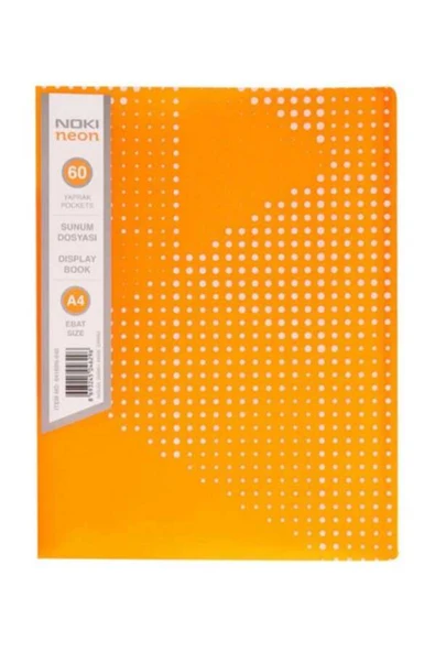 Noki 60 Yaprak Neon Sunum Dosyası Turuncu 64160-N-040 ürün görseli