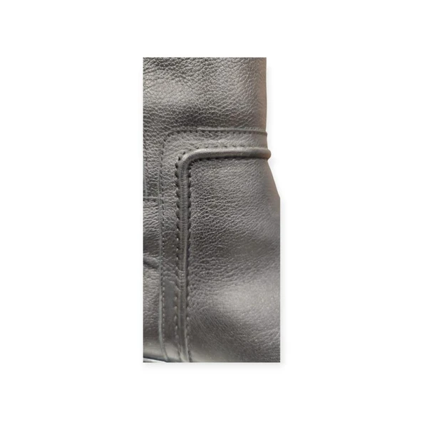 VENÜS 20717K DÜZ TOPUK KLASİK DERİ KADIN ÇİZME - Resim 8