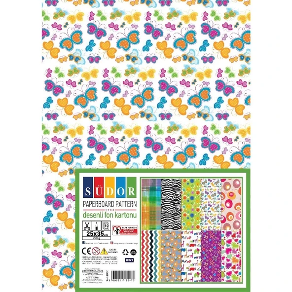Südor 50*70 Deseni Fon Kartonu 250g 10lu ürün görseli