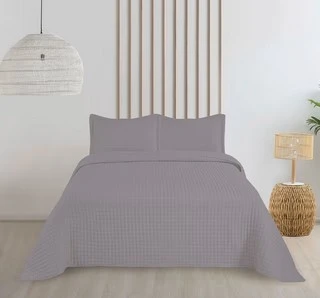 Bella Home Çift Kişilik Sonnia Yatak Örtüsü Seti - Gri