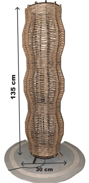 Doğal El Yapımı Lambader Bohem,Ahşap,Modern,Rustik - Resim 3