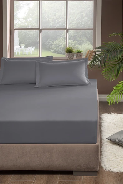 Pierre Cardin Pamuk Lastikli Çarşaf 180x200 Gri