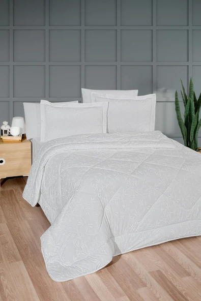 Pierre Cardin Uyku Seti Çift Kişilik Ivy Beyaz