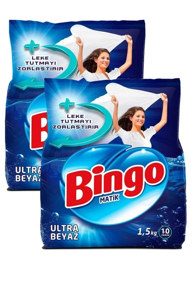 Bingo Matik Konsantre Ultra Beyaz 1,5kg 2 Adet ürün görseli 1