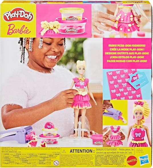 Play Doh Barbie Fırfırlar ve Fiyonklar Oyun Hamuru Seti - Resim 4