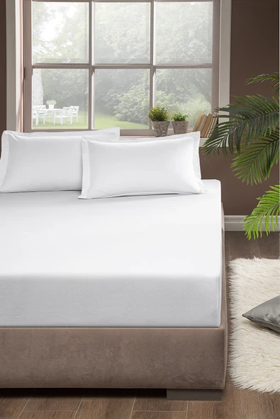 Pierre Cardin Pamuk Lastikli Çarşaf 160x200 Beyaz