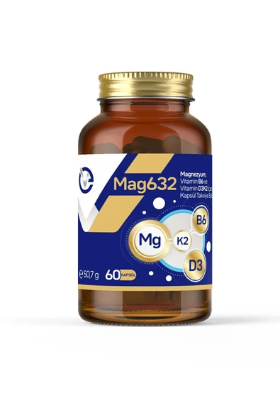 EVOPHARMA Magnezyum Mag632, Vitamin B6 Ve Vitamin D3k2 Içeren Kapsül Takviye Edici Gıda - Resim 2